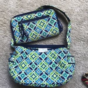 Matching Vera Bradley purse w wallet and ID clutch